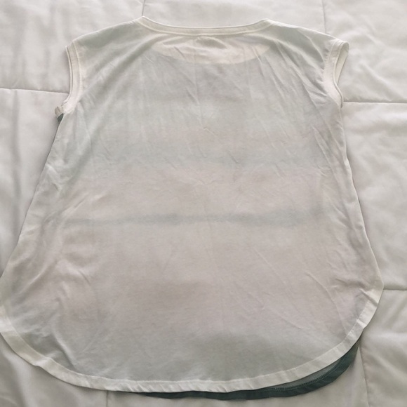 Anthropologie sleeveless top oversized with tie dye colors of green & soft pink - Picture 4 of 8